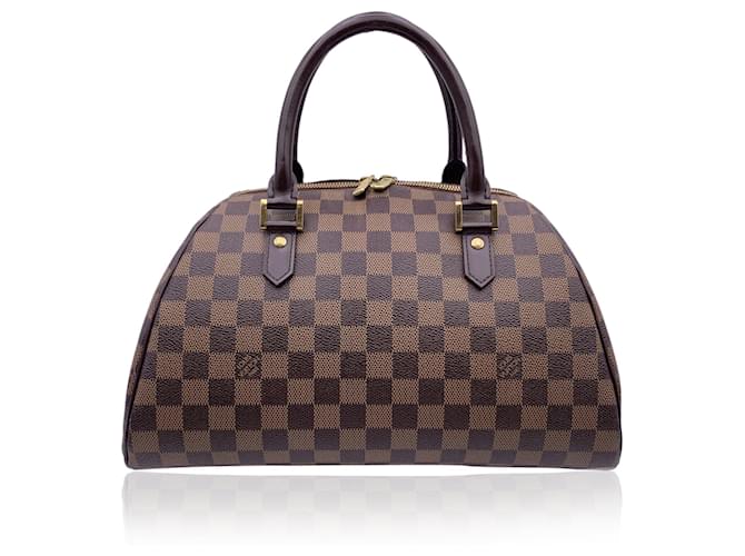 Louis Vuitton Damier Ebene Canvas Ribera MM Umhängetasche Handtasche Braun Leinwand  ref.1242326