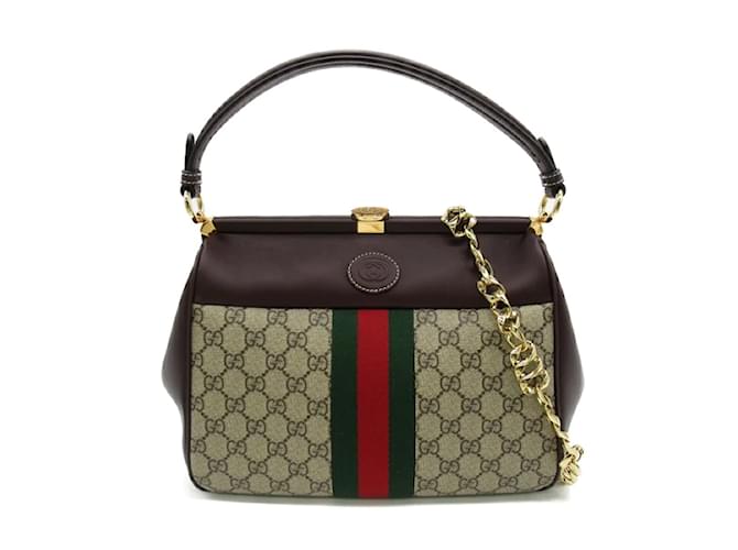 Gucci GG Supreme Ophidia Top Handle Bag  726428FABG89887 Leather  ref.1242344