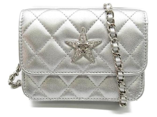 Autre Marque Quilted Leather CC Star Coin Purse on Chain  ref.1242380