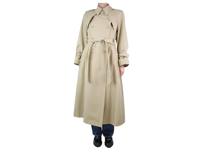 Dorothée Schumacher Neutral double-breasted belted trench coat - size S Cotton  ref.1242471