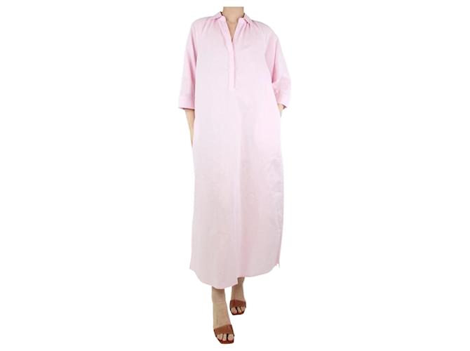 Autre Marque Pink short-sleeved midi dress - size UK 10  ref.1242472