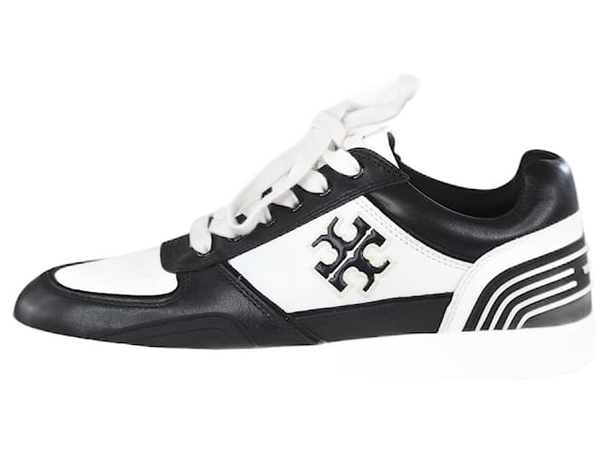 Tory Burch Black Clover Court trainers - size EU 38 Leather  ref.1242473