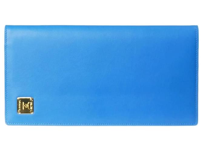 MCM Blue Travel Wallet Leather  ref.1242477