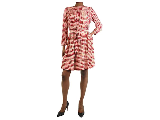 Marc Jacobs Rosa bedrucktes Kleid – Größe UK 6 Pink Strahl  ref.1242497