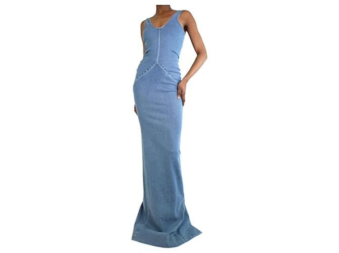 Alexander Wang Blue sleeveless maxi denim dress - size UK 6  ref.1242499