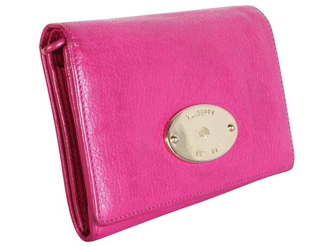 Mulberry Klassische rosa Geldbörse Pink Leder  ref.1242605