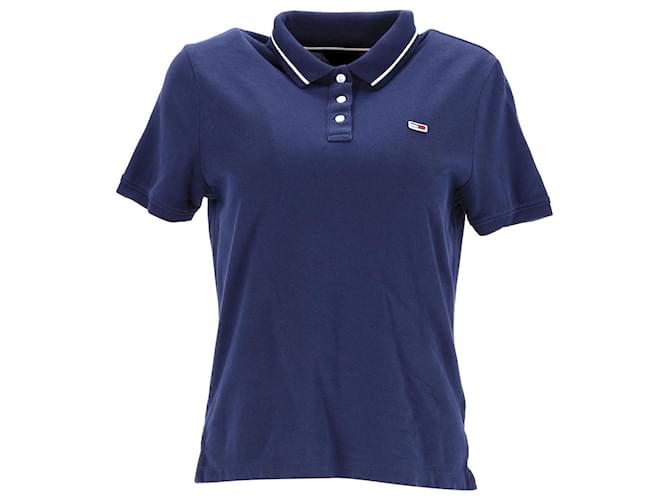 Tommy Hilfiger Womens Tommy Classics Organic Cotton Polo in Blue Cotton  ref.1242616