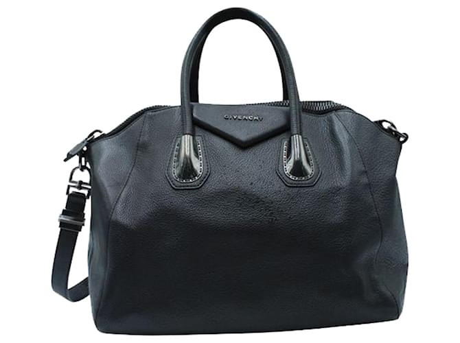 Givenchy Black Grained Leather Antigona Tote  ref.1242625