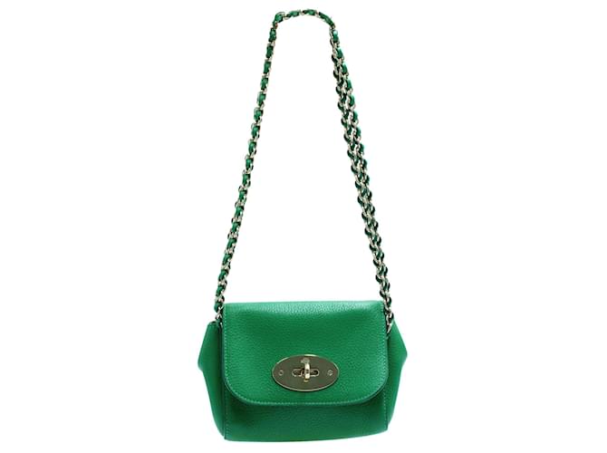 Mulberry Green Grained Leather Mini Crossbody Bag  ref.1242630