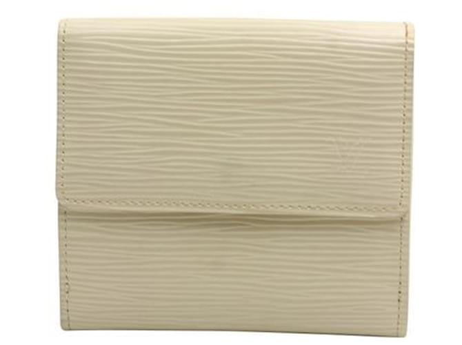 Louis Vuitton Portafoglio in pelle color crema Epi Bianco Crudo  ref.1242631