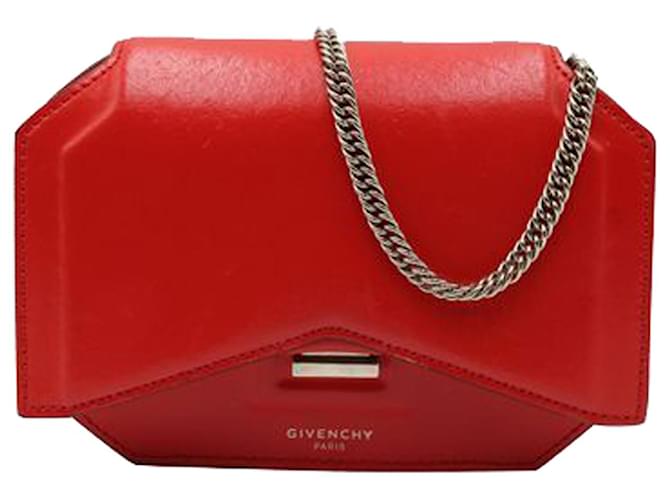 Givenchy Red Bow-Cut Flap Bag Leather  ref.1242639