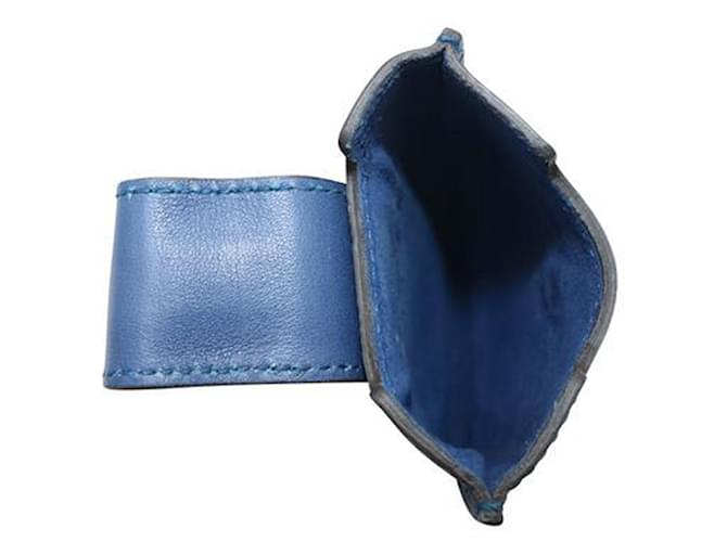 Gucci Kartenhalter mit blauem Monogramm Leder  ref.1242644