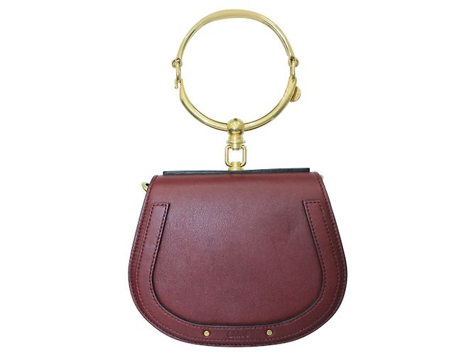 Nile Chloé Borsa per bracciale Nilo Rosso Bordò Pelle