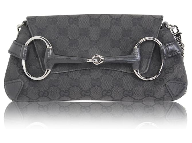 Gucci Mini sac à bandoulière en tissu monogramme Noir  ref.1242662