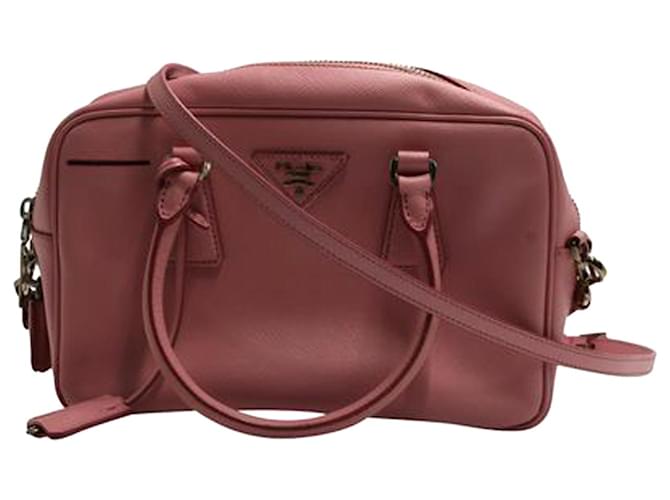 Prada Light Pink Saffiano Lux Petalo 1 handbag/ Crossbody Bag Leather  ref.1242691