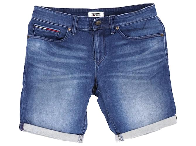 Tommy Hilfiger Mens Denim Slim Fit Shorts Blue Cotton  ref.1242711