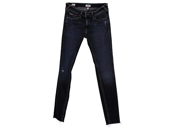 Tommy Hilfiger Damen-Jeans mit niedrigem Bund und schmaler Passform Blau Baumwolle  ref.1242715