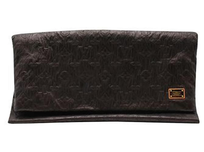 Louis Vuitton Plateado oscuro/ Cartera Plegada Metalizada Marrón Metálico Bronce  ref.1242718