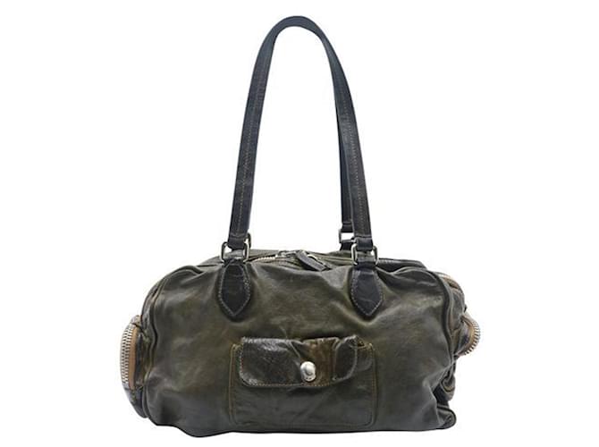 Prada Olive Green Shoulder Bag Leather  ref.1242736