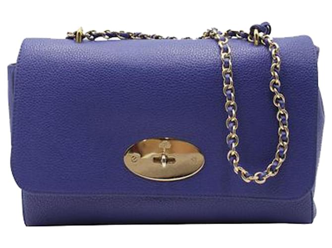 Mulberry Electric Blue Lily Shoulder Bag with Chain Multiple colors Leather  ref.1242744