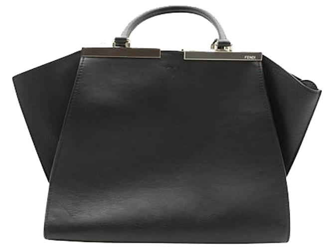 Fendi Black 3Jours Leather Handbag  ref.1242746