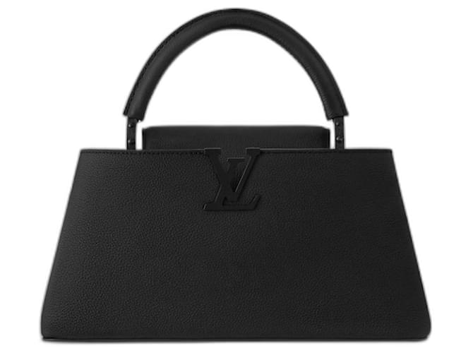 Louis Vuitton LV Capucines Este-Oeste MM Negro Cuero  ref.1242824