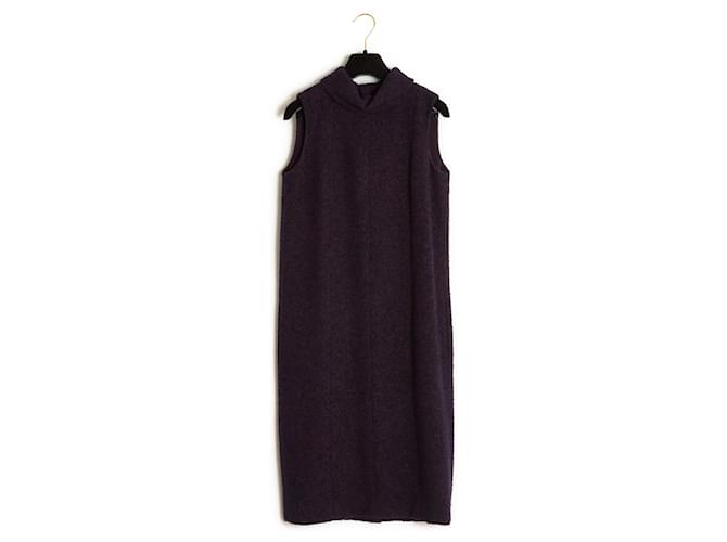Robe Tweed AH2007 Chanel Dark Purple Tweed Dress FR36 FW2007  ref.1242830