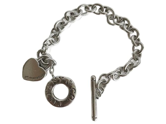 Tiffany & Co Pulseira de prata da Tiffany and Co com cadeado  ref.1242837