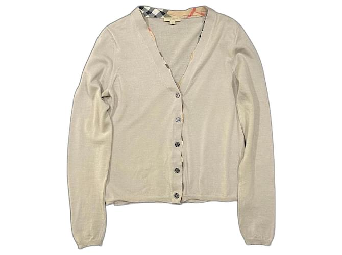 Burberry Cardigan Beige Wool  ref.1242845