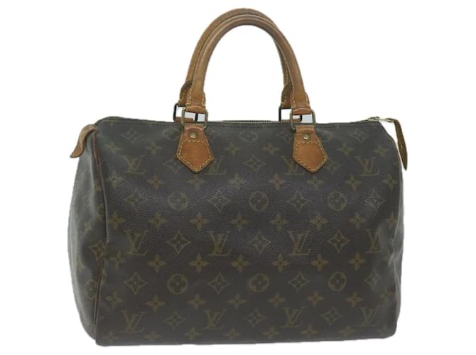 Louis Vuitton Monogram Speedy 30 Hand Bag M41526 LV Auth 65684 Cloth  ref.1242863