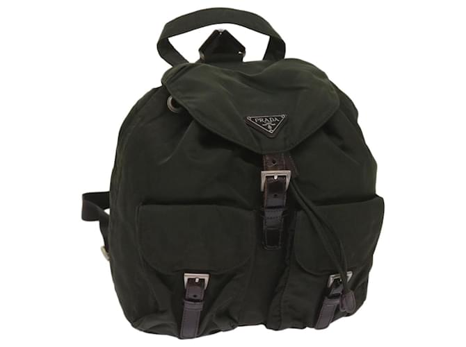 PRADA Backpack Nylon Green Auth 66077  ref.1242902