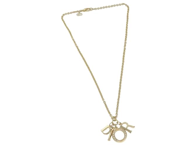 Christian Dior Collar metal Oro Autenticación5730 Dorado  ref.1242925