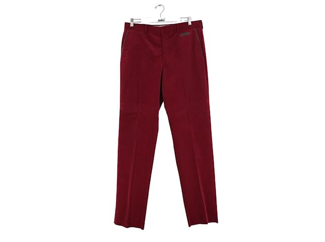 Hermès Cotton pants Red  ref.1242971