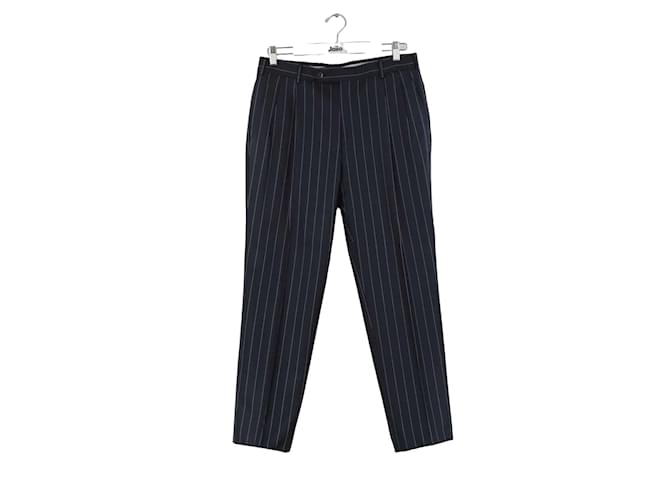 Hermès pantalones de lana Azul  ref.1242972