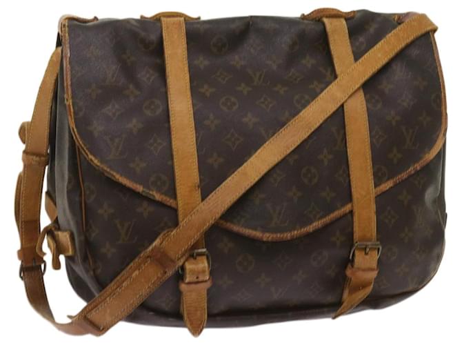 Louis Vuitton-Monogramm Saumur 43 Umhängetasche M.42252 LV Auth 65160 Leinwand  ref.1242986