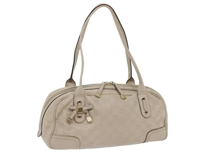 GUCCI GG Canvas Guccissima Pretty Shoulder Bag White 161720 Auth am5672 Leather  ref.1242996