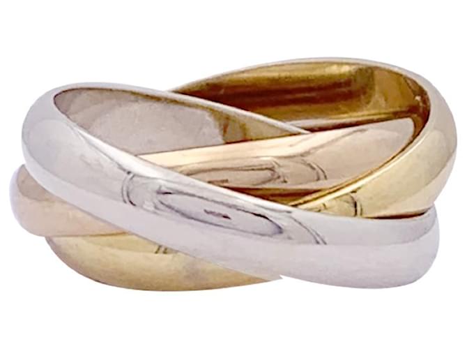 Cartier ring, "Trinity", three golds. White gold Yellow gold Pink gold  ref.1243023