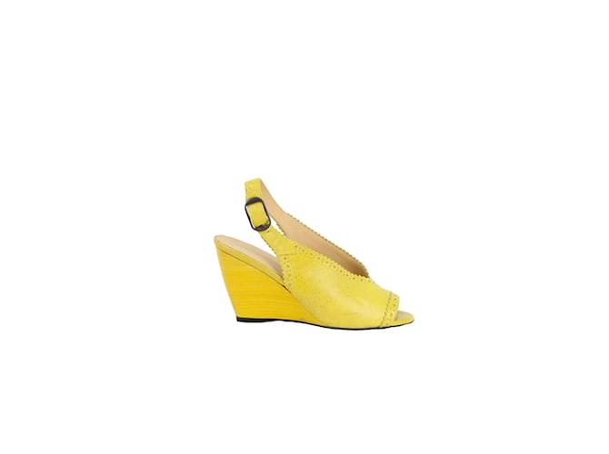 Balenciaga Leather Heels Yellow  ref.1243058