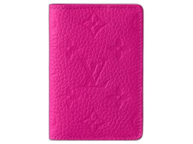 Louis Vuitton Porta carte di credito LV fucsia nuovo Pink Leather  ref.1243071