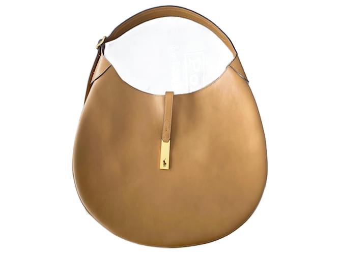 Ralph Lauren large Polo shoulder bag Camel Leather  ref.1243089