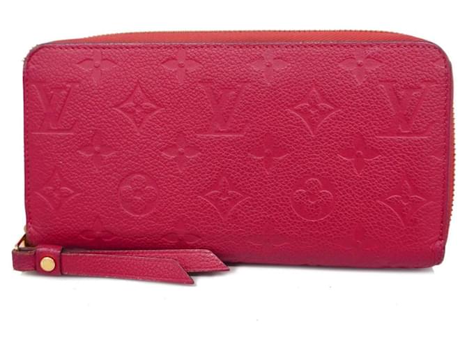 Louis Vuitton Zippy Wallet Cuir Rose  ref.1243119