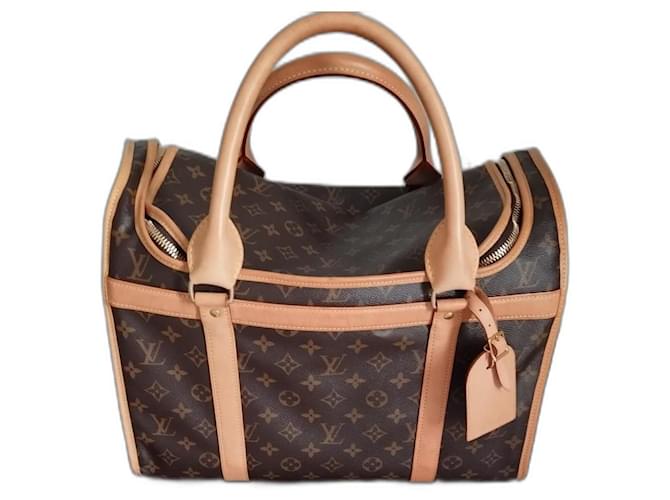 Louis Vuitton Monogram Dog Bag Ebony Cloth  ref.1243120