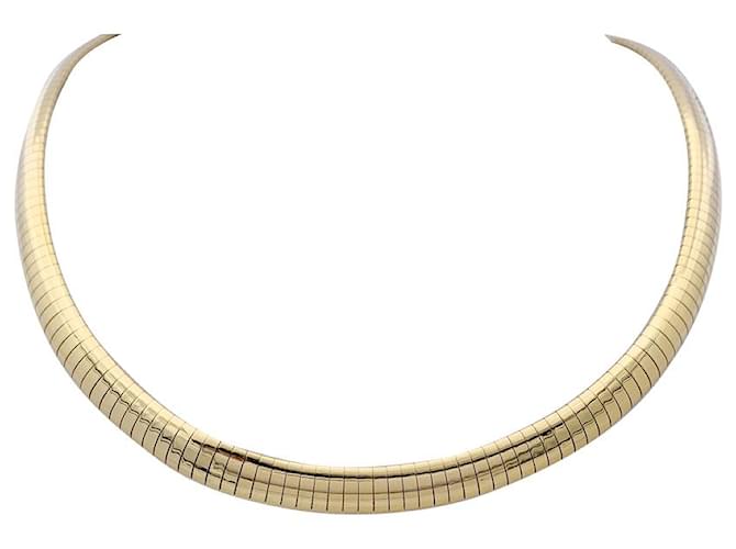 inconnue Vintage omega yellow gold necklace.  ref.1243134