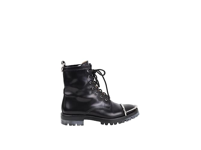 Alexander Wang Leather Lace-up Boots Black  ref.1243137