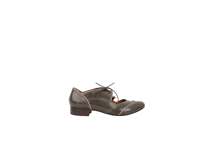 Fendi leather lace-ups Brown  ref.1243141