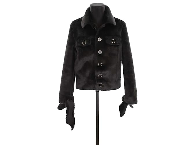 Manoush Jacket Black Faux fur  ref.1243143