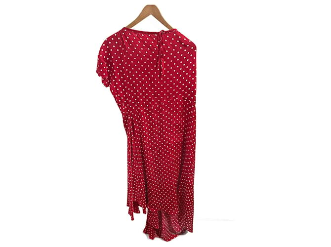 BALENCIAGA  Dresses T.fr 36 silk Red  ref.1243163