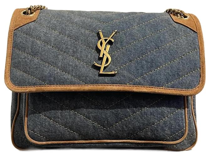 SAINT LAURENT  Handbags T.  Denim - Jeans Blue  ref.1243167
