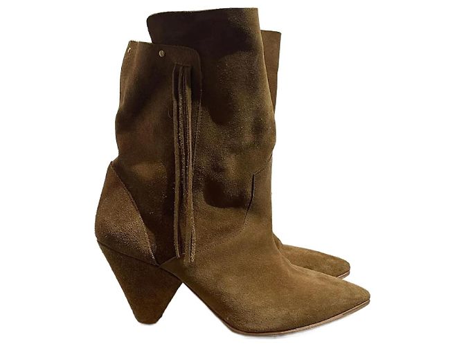 JEROME DREYFUSS Ankle boots T.EU 38 Suede Camel