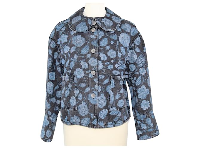 Chanel black/Blue Le Château des Dames Denim Jacket Cotton  ref.1243233